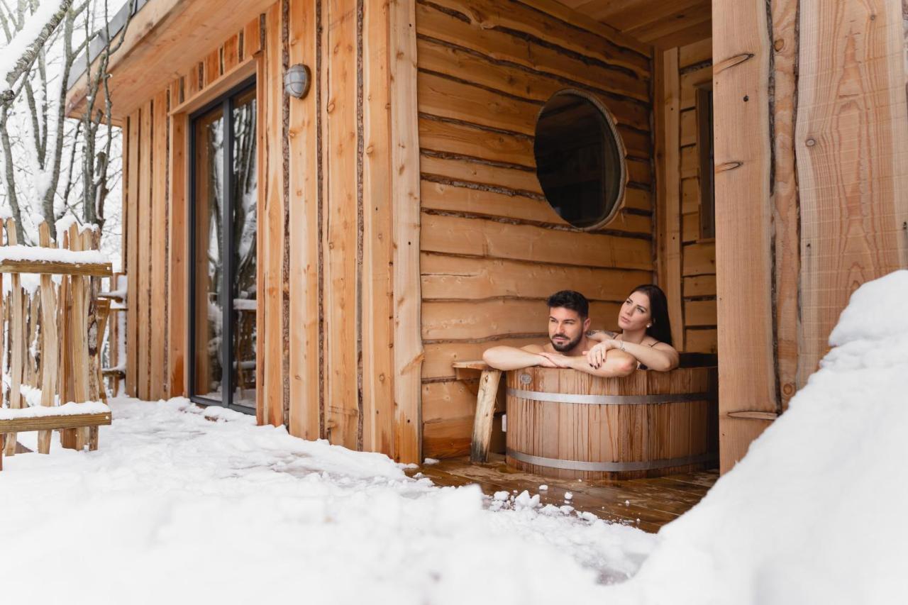 La Cabane Ofuro Villa Celles  Bagian luar foto